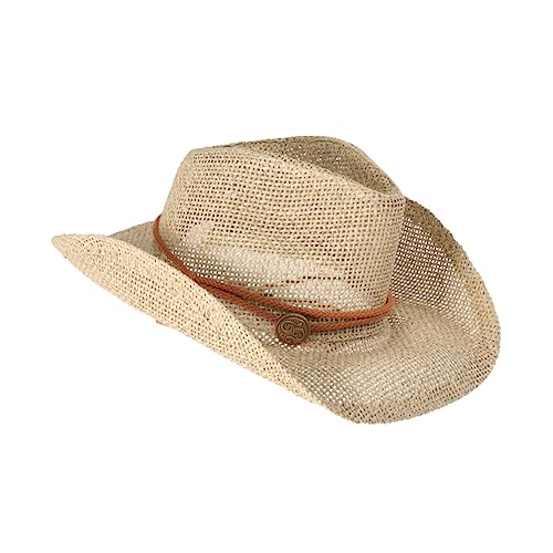 Chapeau en paille de jardinage et vacances GALPADA élégant couleur kaki