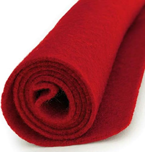 Red - Wool Felt Oversized Sheet - 20% Wool Blend - 36 in x 36 in Sheet