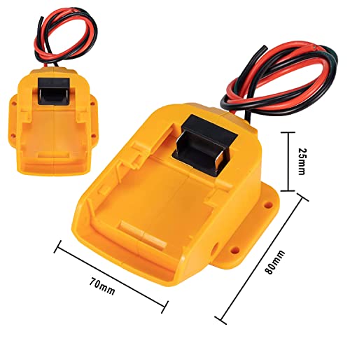 QSDXNYDC for Power Battery Adapter Wheel for Dewalt 18v-20V Battery Connector for DIY Ride On Truck, RC Toys,Robot