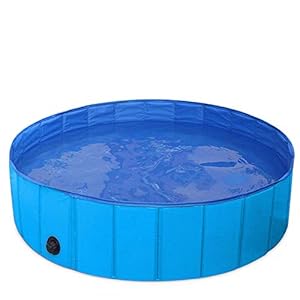 HTHJA Puppy Zwemmen Douche Badkuip Wasbad, Duurzaam hond badkuip, milieuvriendelijk huisdier zwembad-blue_L, Padding Pool Hond Kat Puppy