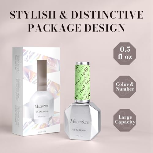 Image of MelodySusie Neon Green Gel Nail Polish,0.5fl oz Light Lime Green Nails Soak Off UV LED Bright Green Gel Polish Nail Art Manicure Salon DIY Nail Design Decoration at Home Gift for Women-1649