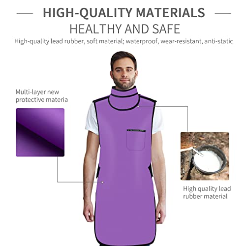 Image of Xray Protective Lead Apron with Thyroid Collar - 0.5mmPb Lightweight Dentist x-ray Shield for Adult