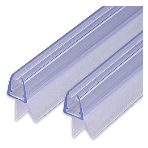 2x 80cm Sealis Ersatz Duschdichtung - Dichtung für 5mm/ 6mm/ 7mm/ 8mm Glastür Duschwand Badewanne Duschkabine Wasserabweiser Schwallschutz Abdichtung Leiste (Bundle) Cover
