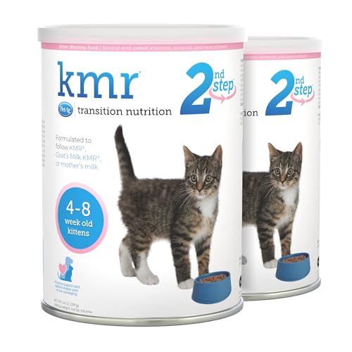 PetAg KMR 2nd Step Kitten Weaning Food - 14 oz, Pack of 2 - Powdered Kitten Weaning Formula with...