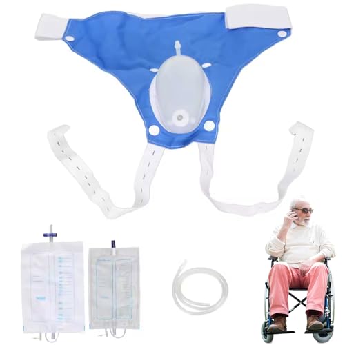 Urine Collector, 1 Set Comfortable Breathable Leakproof Men's Incontinence Briefs Upgrade Wearable Urinal with Accessories for Men Elderly, Urine Collector, Incontinence Underwear