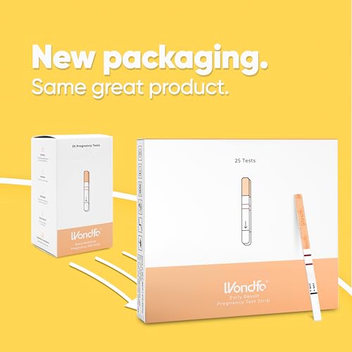Wondfo Early Result Pregnancy Test Strips - Get Results 6 Days Sooner Than Missed Period-Sensitive and high-Accuracy HCG Testing Kit at 10 MIU/ml Cut-Off -[25 Packs] - Thumbnail 2