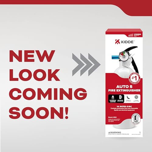 Kidde Fire Extinguisher for Vehicles, Cars, Trucks, Single-Use 5BC