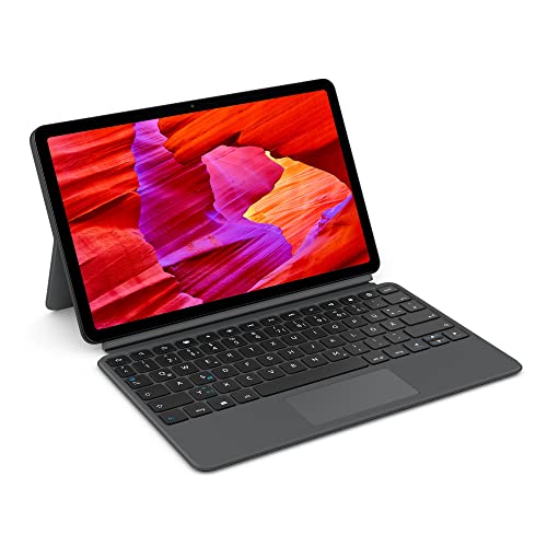 Amazon Fire Max 11-Tablet (Neueste Generation) und Tastaturhülle im Bundle, für mehr Leistung, Spaß und Produktivität – Octa-Core-Prozessor, 4 GB RAM, 14 Std. Akkulaufzeit, 64 GB, grau, mit Werbung