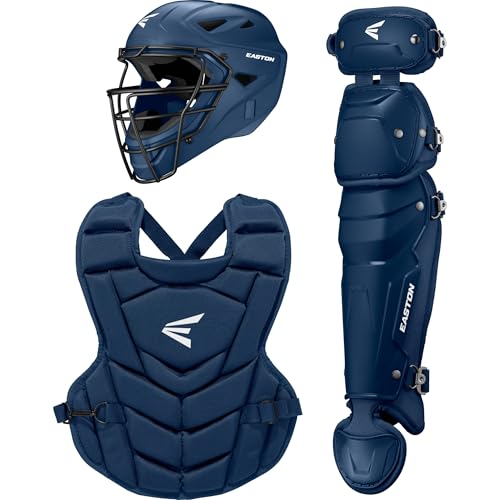 Image of Easton | Black Magic 3.0 Youth Baseball Catcher Gear Set | Helmet, Chest Protector & Leg Guards | Multiple Sizes /Colors