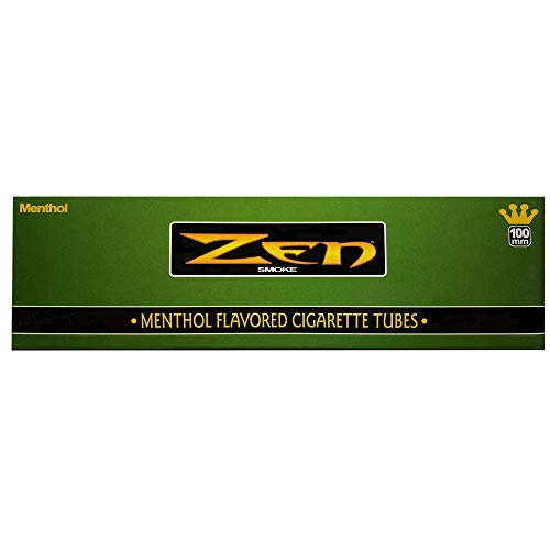 Zen Cigarette Tubes | Menthol | 100'S | 5 Pack | 1000 Tubes | Includes American Rolling Scoop Card #TOP1