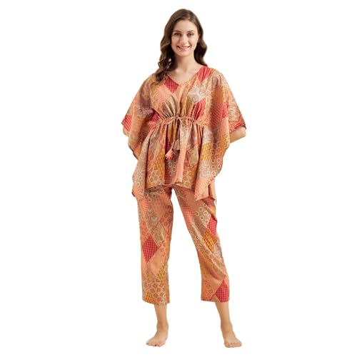 Image of Sweet Dreams Women's Cotton Animal Print Pajama Set Pack of 1
