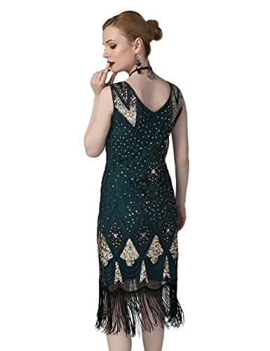 Image of PrettyGuide Women 1920s Gatsby Cocktail Sequin Art Deco Flapper Dress