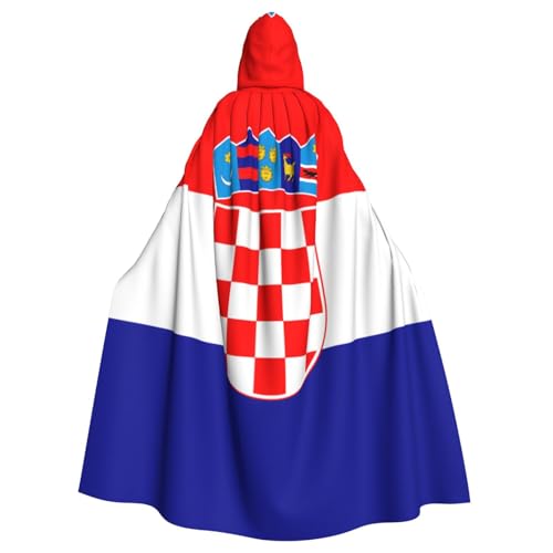 WHJSHOP Capa con capucha para adultos con patrón de la bandera de la República de Croacia que garantiza un fácil cuidado y un uso duradero