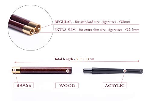 Dr. Watson - 13 cm Houten Sigarettenhouder, geschikt voor Regular sigaretten - Afbeelding 4
