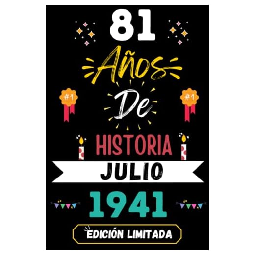 CUADERNO, 81 AÑOS DE HISTORIA JULIO 1941 EDICIÓN LIMITADA: Regalo de 81 cumpleaños para mujeres y hombres, ideas de 81 cumpleaños... un cumpleaños... ... regalo de 81 cumpleaños para él/ella.