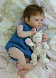 Hengluck Reborn lalka dziewczynka Reborn Baby 19 cali, ręcznie wykonana, nadaje się do prania, realistyczna lalka dla dziewczynek, miękkie winylowe ciało, jak prawdziwe dziecko