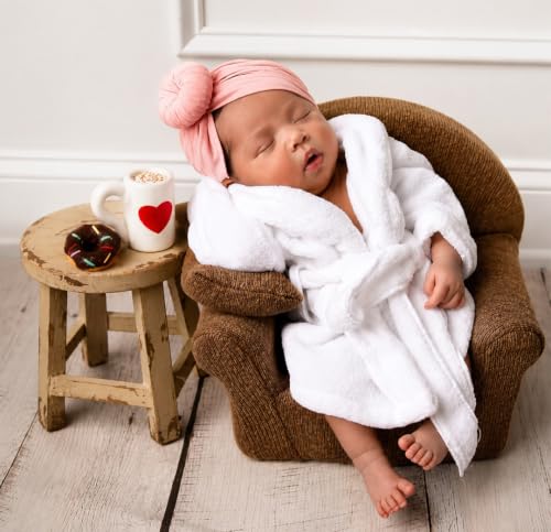 Image of BabyMoon Spa New Born Baby Photography Shoot Props Costume for 3-6 Months in White