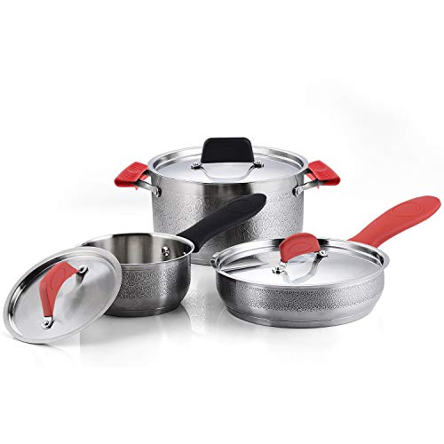 ADXCO 12 Pack Silicone Hot Handle Holders Rubber Pot Holders Cover Non Slip Assist Pan Holder Grill Pan Scraper Skillets Scraper for Cast Iron Skillets Frying Pan, BBQ and Kitchen Cookware Handles 5 Gallery Image