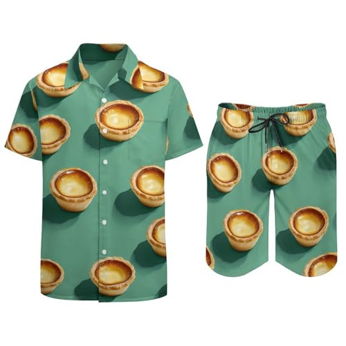 Camisa con botones y pantalones cortos para días de playa y terrazas de verano Egg Tart 5