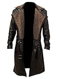 Tarix Apparel Blade Runner 2049 Ryan Gosling Officer K Fur Collar Marrón Gabardina de cuero,...