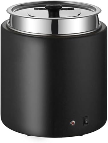 Cool Well 業務用電気式スープウォーマー 業務用スープジャー ステンレス鋼10L 自動恒温80° 温度調整 スープジャー スープ保温鍋 保温ジャー 湯煎式 大容量 鍋 お粥 カレー ビュッフェ レストラン 食品用スープ釜ウォーマー 家庭用業務用 保