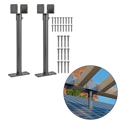 Pergola élévateur de toit support rotatif horizontal kit robuste en acier - 4