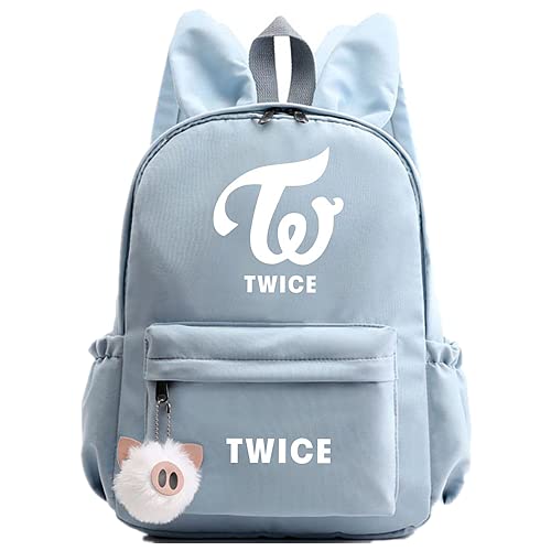 Kpop-TWICE Cute Bunny Ears Rucksack, verwendet zur Unterstützung TWICE Band Fans Geschenk College-Tasche Schultasche Laptoptasche Reisetasche Cover