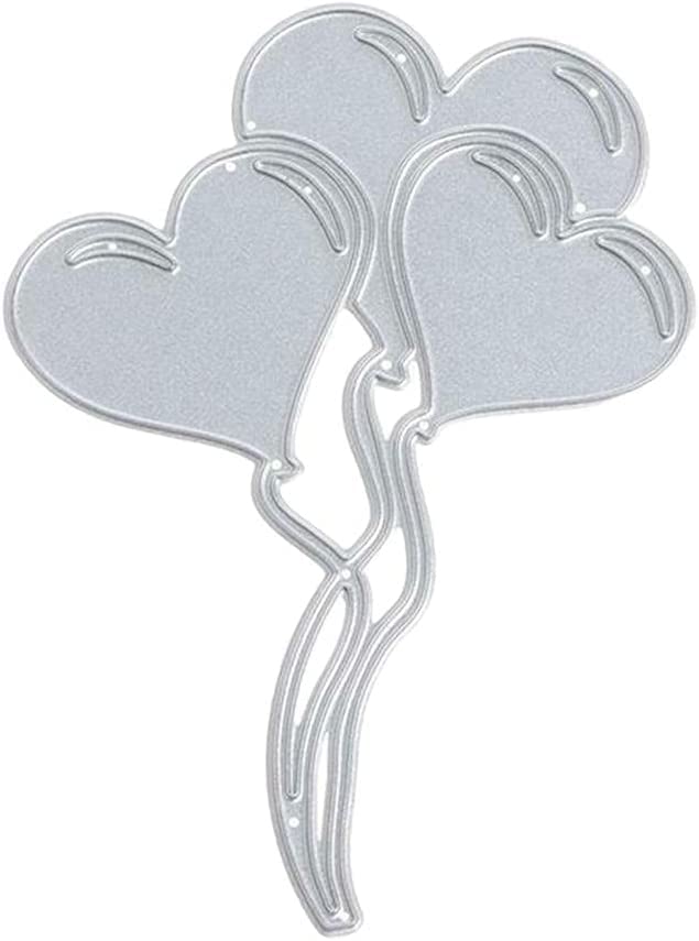 Love Heart Balloon Cutting Die - Metal Die Cut Stencil For Card Making