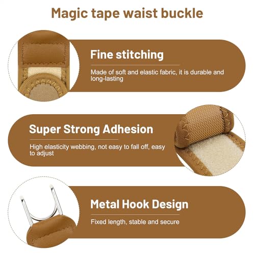Image of 2 Pcs Buckle Less Belt for Men, Buckle Free Belt for Men, Tactical Belt Elastic Webbing with Tactical Metal Hook Elastic Belt Closure