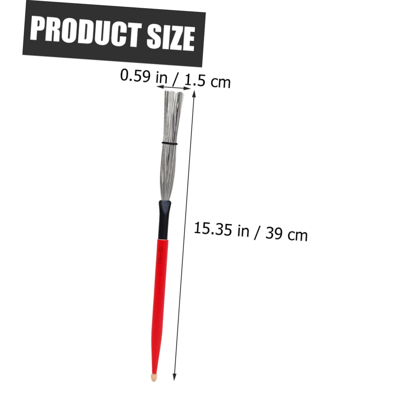 BESTonZON Special Drum Wire Brush 1 Pair Carbon Steel Wood Handle Jazz Drum Brush for Drummers