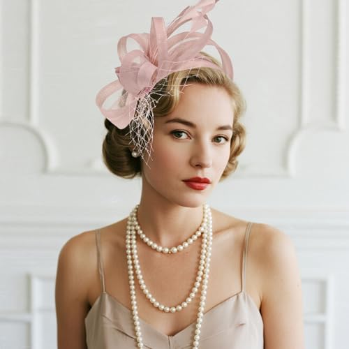 Fascinador para mujer elegante para fiesta de té miniatura 3
