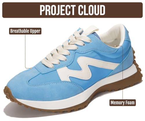 Image of Project Cloud Trendy Fashion Sneakers for Women 2026 - Memory Foam and Non-Slip Comfortable Casual Ladies Shoes for Womens Fashion Sneakers - Lightweight Lace-up Shoes (Lecco)