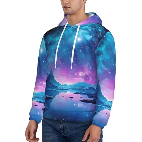 Men's Fleece Pullover Hoodie Long Sleeve Hooded Cool star river Sweatshirt Casual Shirts With Pockets3