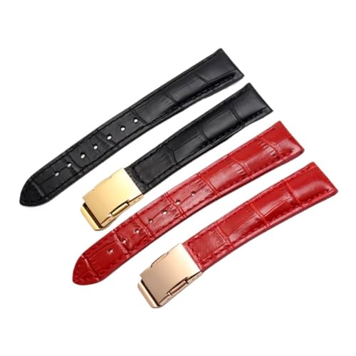 Bracelet montre cuir vachette étanche rouge blanc pour Casio SHEEN