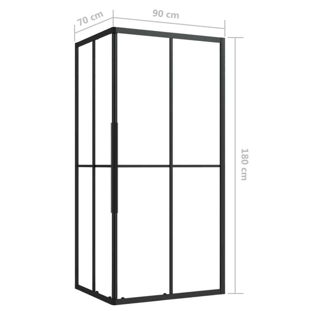 vidaXL Cabina Doccia ESG 90x70x180 cm
