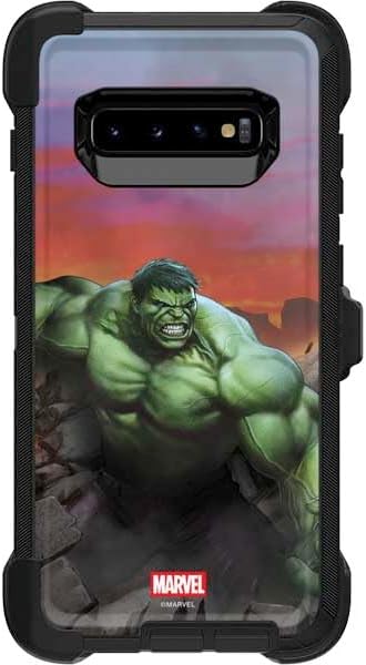 Skinit Decal Phone Skin Compatible with OtterBox Defender Galaxy S10 - Officially Licensed Marvel Enraged Hulk Design