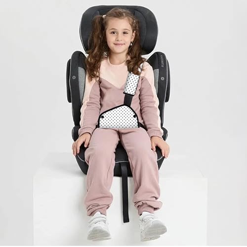 Image of DreamsLink.LC Kid's Seat Belt Cover Pad, Neck & Abdomen Cushion for Children- Soft and Breathable Straps Cover Support (Polka Dot)