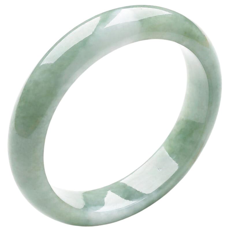 Image of Women's Cyan Jade Bracelet | Hand-Carved Classic Fashion Accessory | Genuine Jade Stone Bangle