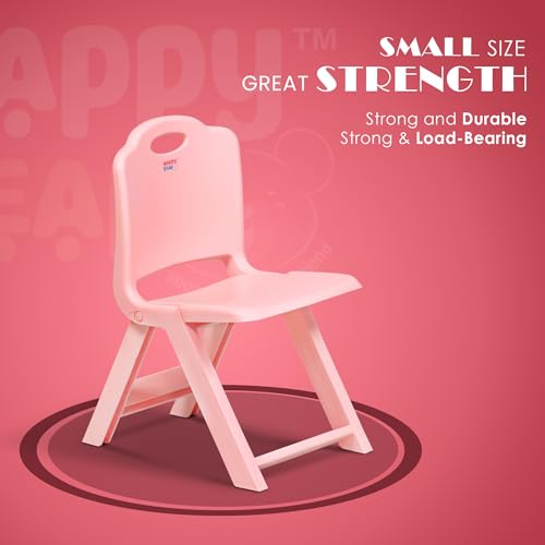 Image of HAPPY BEAR Foldable Kids | Foldable Study | Space-Saving, Portable, and Supports up to 30kg |Folding Stool | Kids Study (Pink)