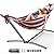 EveryFun Double Hammock with Heavy-Duty Steel Stand,Portable,Easy Assembly,600lbs Weight Capacity,Suit for Indoor,Yard,Camping,or Outdoor-Rainbow