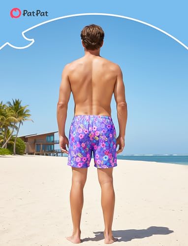 Image of PATPAT Family Matching Swimsuits: Mommy and Me One Shoulder Colorblock Bathing Suits One Piece Swimwear Sets
