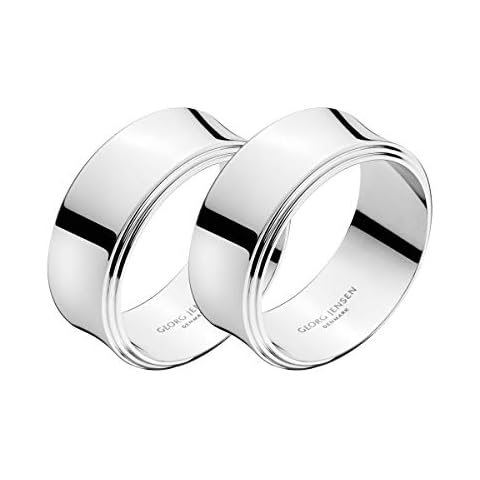 Georg Jensen Pyramid Stainless Steel Napkin Ring Set Cover