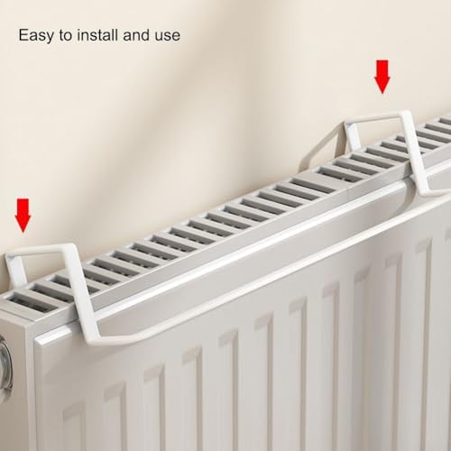 HEBEOT Séchoir à linge pour radiateur - Porte-serviettes - Sans perforation - Pour sécher les serviettes, les vêtements et les chaussettes - Blanc - Taille L – vue 8