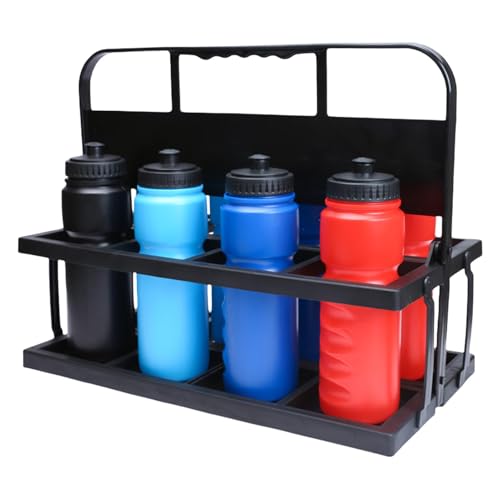 Porta botella de leche - cesta para botellas de agua deportivas, porta taza de agua 'atleta, transportar hasta 8 botellas de agua, soporte para bebidas deportivas portátiles con asa