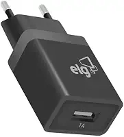 ELG, WC1APT, Carregador de Parede Universal, 1 Saída USB 1A, Carga Rápida Speed Plus Port, Bivolt Automático, Ampla Compatibilidade, Preto