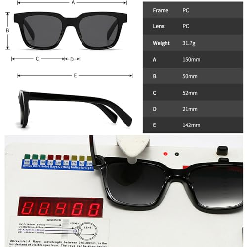 Square Women Sunglasses Fashion Blue Green Shades UV400 Men Retro Punk Sun Glasses2