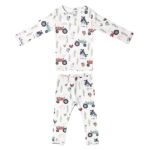 Copper Pearl Two Piece Long Sleeve Toddler Pajamas PJ Sets for Boys and Girls - Adorable Pattern Pajamas, Breathable Fabric to Keep Cool While Sleeping, Sizes 12 Months to 5T - Jo