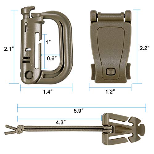 Image of BOOSTEADY 36PCS Attachments for Tactical Backpack Vest Belt,D-Ring Grimloc Locking Gear Clip, Web Dominator Elastic Strings, Strap Management Tool Buckle,Hydration Tube Clips,Key Ring,MOLLE Bag