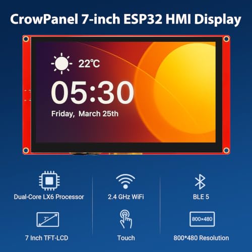 7 Inch ESP32 Touch Screen Smart Home IoT Display 800×480 - Image 3