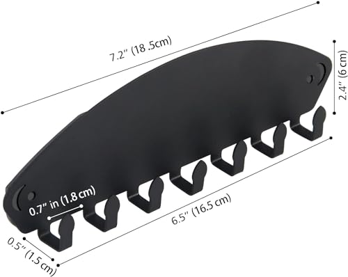 Magnetic-Hook-Rack-Magnetic-Key-Holder-for-Wall-7-Hooks-Wall-Mount-Keychain-Hanger-for-Refrigerator-Metal-Cabinet-Grills-Dishwasher-Black